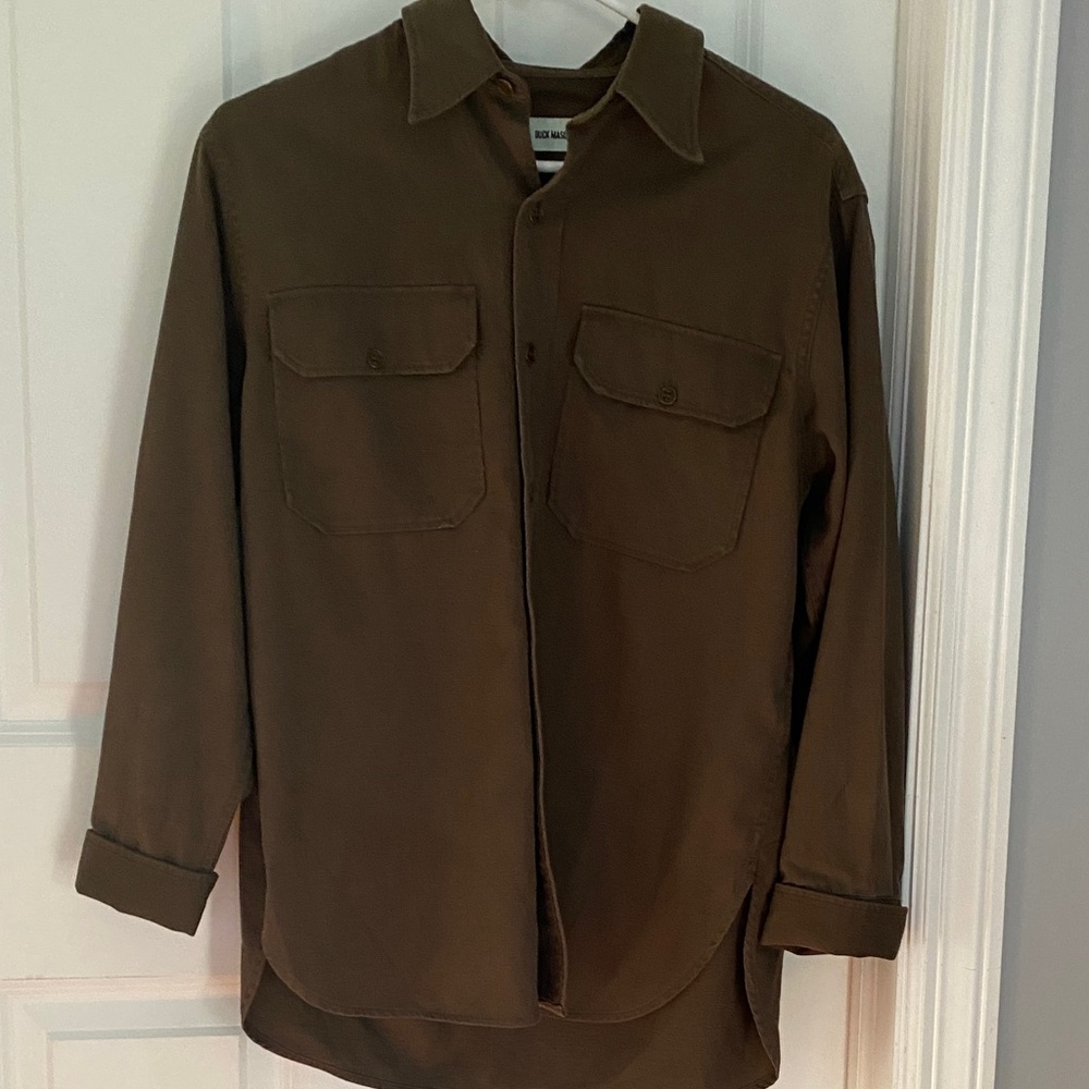Buck Mason women’s xs button down shirt brown